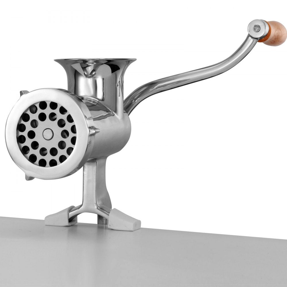 VEVOR Meat Grinders, All Parts Stainless Steel, Hand Operated Meat Grinding Machine with Tabletop Clamp, 2 Grinding Plates & Sausage Stuffer, Ideal for Home Kitchen Restaurant Butcher’s Shop