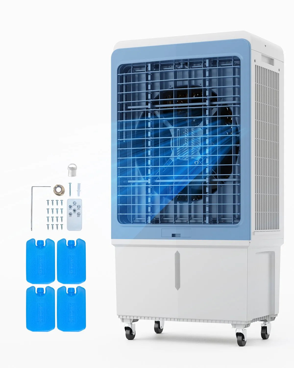 VEVOR Evaporative Air Cooler 4129 CFM 12.7 Gal Water Tank Portable Swamp Cooler