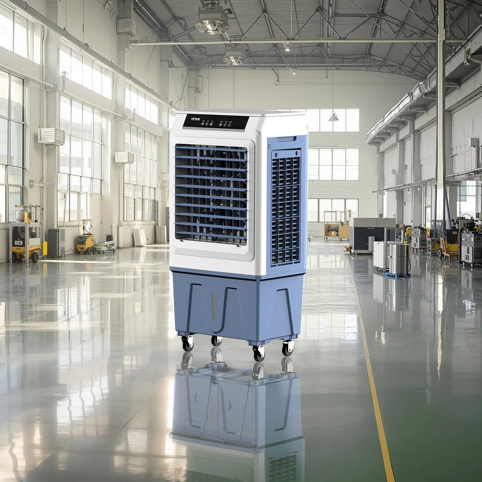 VEVOR Evaporative Air Cooler 3100 CFM 9 Gal Water Tank Portable Swamp Cooler