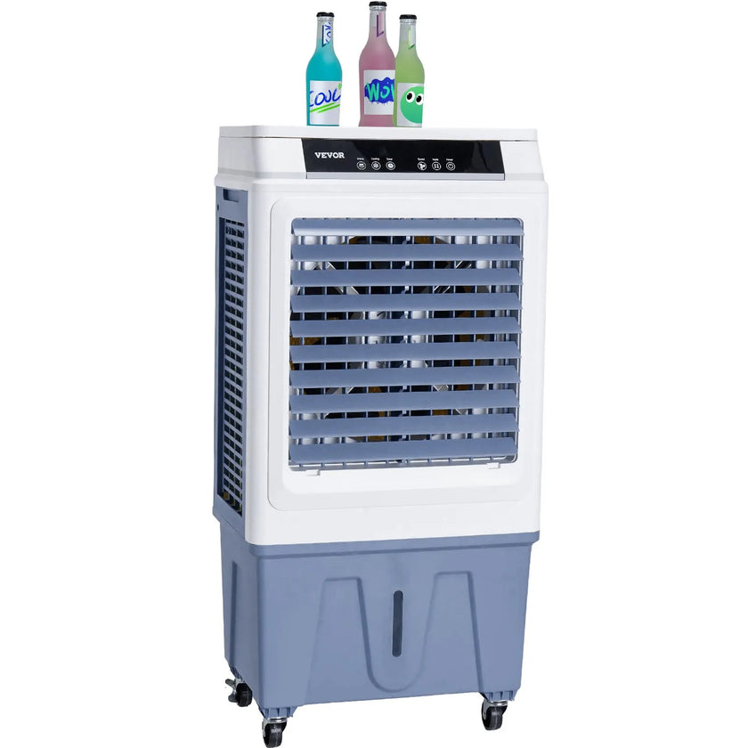 VEVOR Evaporative Air Cooler 3100 CFM 9 Gal Water Tank Portable Swamp Cooler