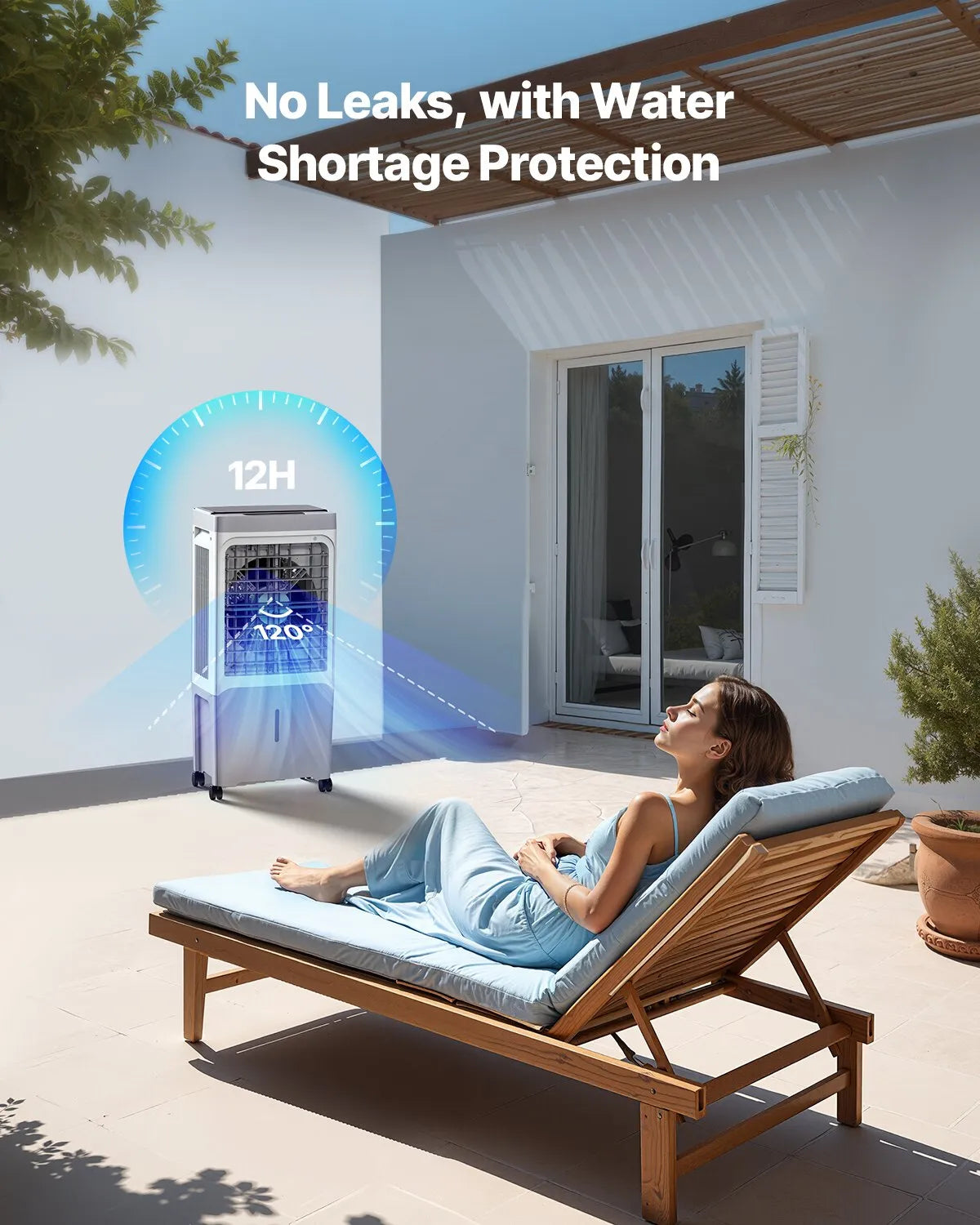 VEVOR Evaporative Air Cooler 1800 CFM 6.8 Gal Water Tank Portable Swamp Cooler