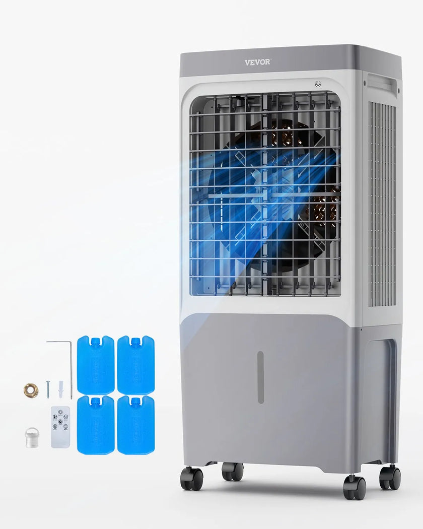 VEVOR Evaporative Air Cooler 1800 CFM 6.8 Gal Water Tank Portable Swamp Cooler