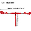 VEVOR Chain and Binder Kit 3/8in-1/2in, Ratchet Load Binders 9215lbs Working Strength, Ratchet Binders and Chains, 3/8in x 10ft Chains w/ G70 Hooks, for Truck, Tie Down, Hauling, Towing
