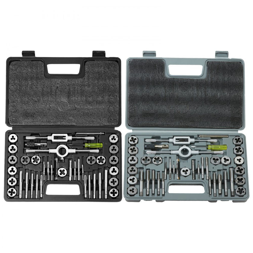 VEVOR Tap and Die Set, 80-Piece Metric and SAE Standard, Bearing Steel Taps and Dies, Essential Threading Tool for Cutting External Internal Threads, with Complete Accessories and Storage Case