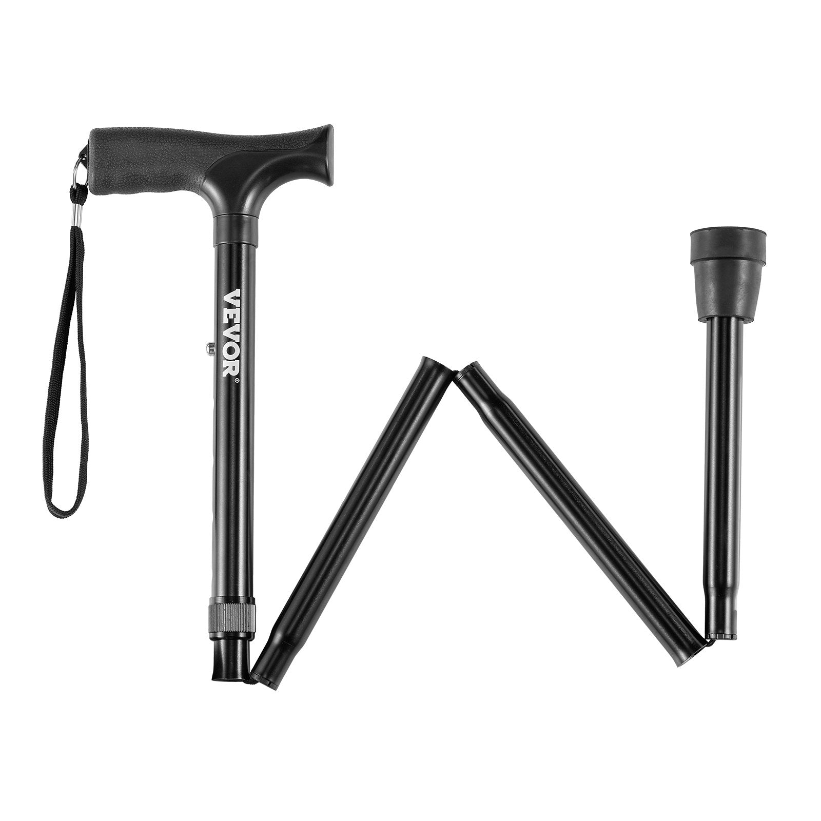 VEVOR Walking Cane for Man Woman Folding Walking Stick 5-Level Adjustable Height