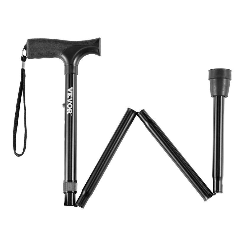 VEVOR Walking Cane for Man Woman Folding Walking Stick 5-Level Adjustable Height