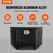 VEVOR Trailer Tongue Box, Aluminum Alloy Diamond Plate Tongue Box Tool Chest, Heavy Duty Trailer Box Storage with Lock and Keys, Utility Trailer Tongue Box for Pickup Truck, RV, Trailer, 33