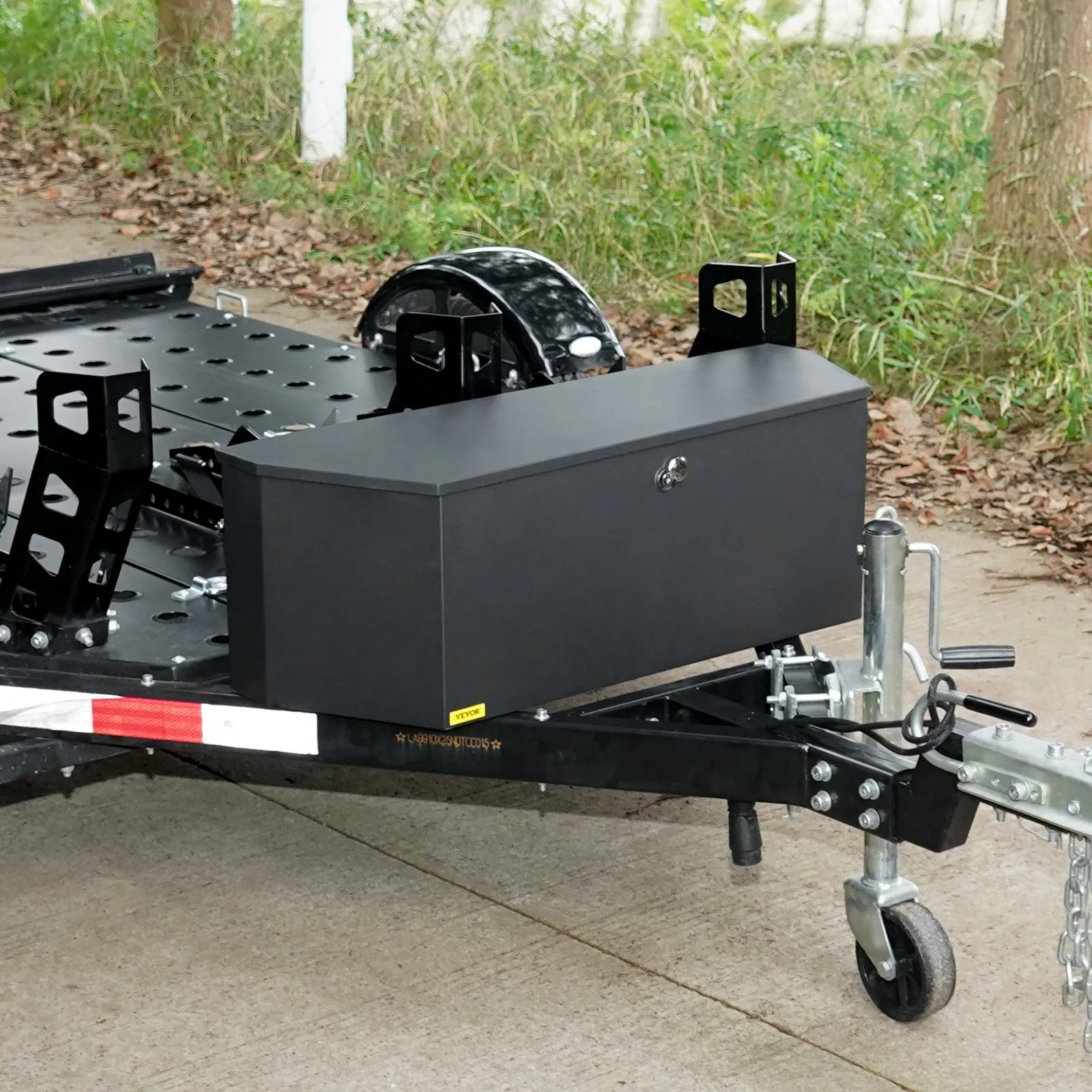 VEVOR Trailer Tongue Box, Carbon Steel Tongue Box Tool Chest, Heavy Duty Trailer Box Storage with Lock and Keys, Utility Trailer Tongue Tool Box for Pickup Truck Bed, RV Trailer, 36