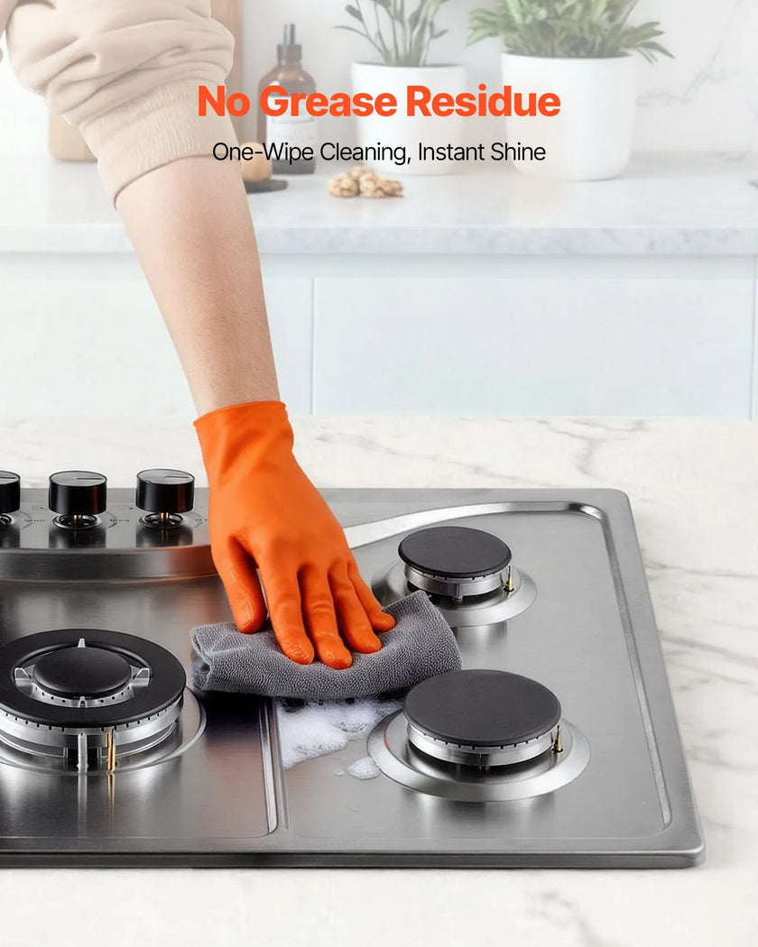 VEVOR Gas Cooktop 30 inch, Max 12250BTU 5 Burners Built-in Stainless Steel Gas Stove Top, LPG/NG Convertible Dual Fuel Natural Gas Hob with Thermocouple Protection