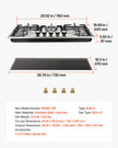 VEVOR Gas Cooktop 30 inch, Max 12250BTU 5 Burners Built-in Stainless Steel Gas Stove Top, LPG/NG Convertible Dual Fuel Natural Gas Hob with Thermocouple Protection