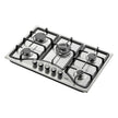 VEVOR Gas Cooktop 30 inch, Max 12250BTU 5 Burners Built-in Stainless Steel Gas Stove Top, LPG/NG Convertible Dual Fuel Natural Gas Hob with Thermocouple Protection