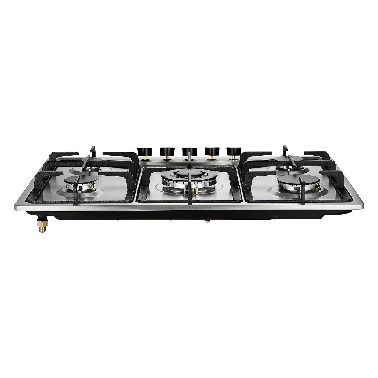 VEVOR Gas Cooktop 30 inch, Max 12250BTU 5 Burners Built-in Stainless Steel Gas Stove Top, LPG/NG Convertible Dual Fuel Natural Gas Hob with Thermocouple Protection
