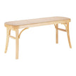 VEVOR Rattan Bench Wooden Bench 43.3 Inches for Entryway Living Room & Bedroom