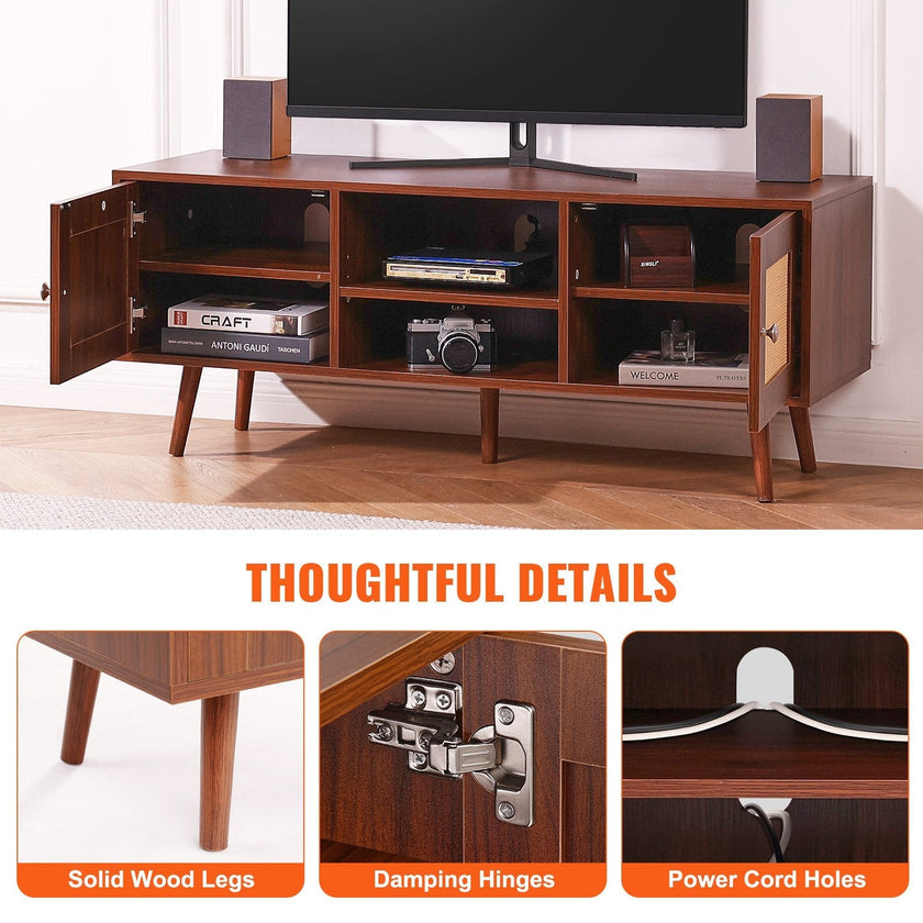 VEVOR Rattan TV Stand for 55