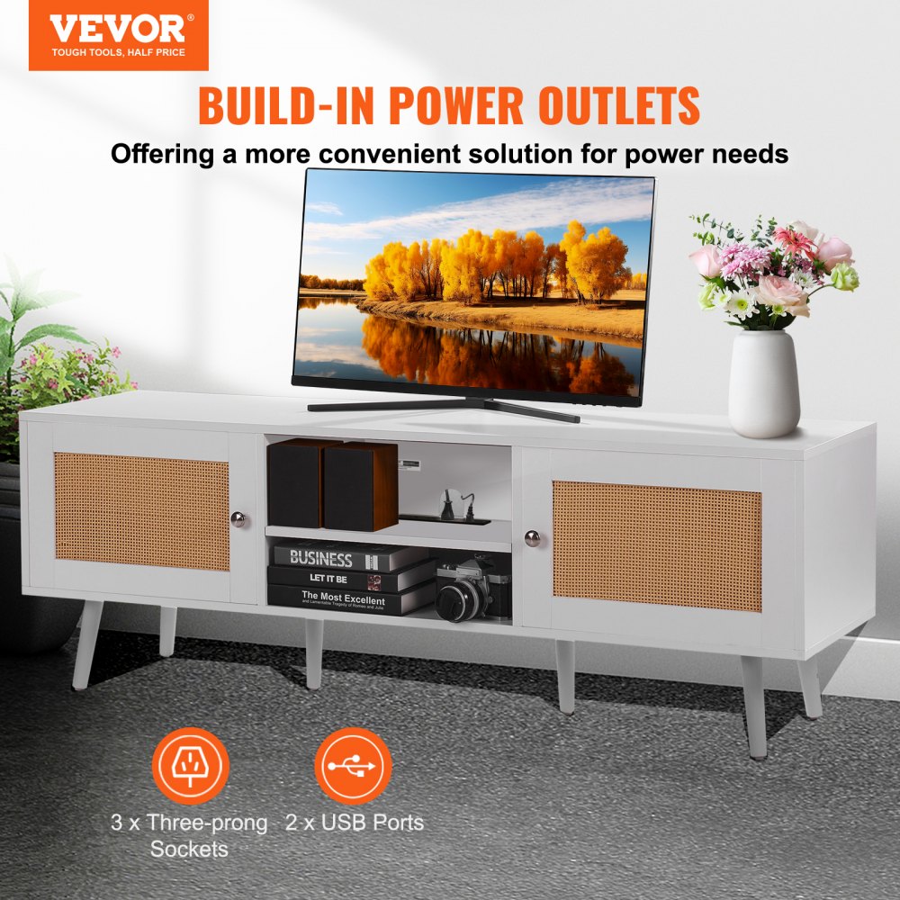 VEVOR Rattan TV Stand for 65