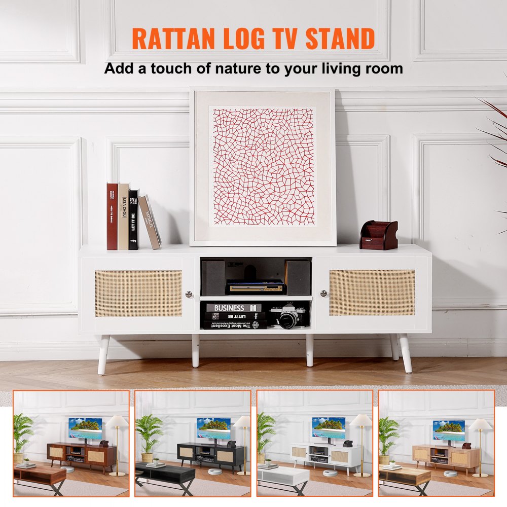 VEVOR Rattan TV Stand for 65