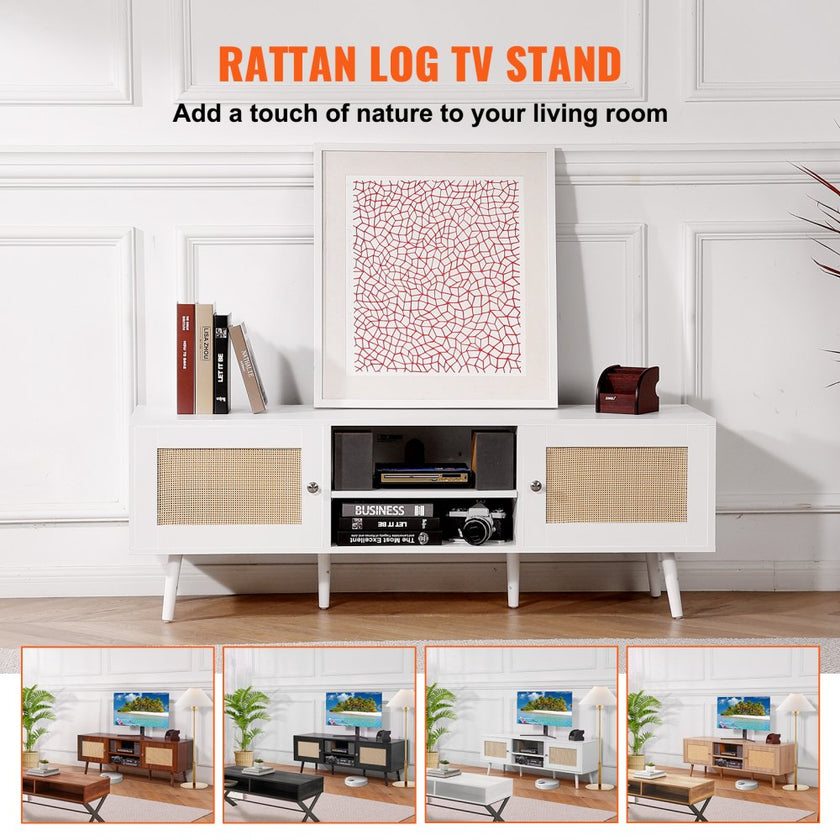 VEVOR Rattan TV Stand for 65
