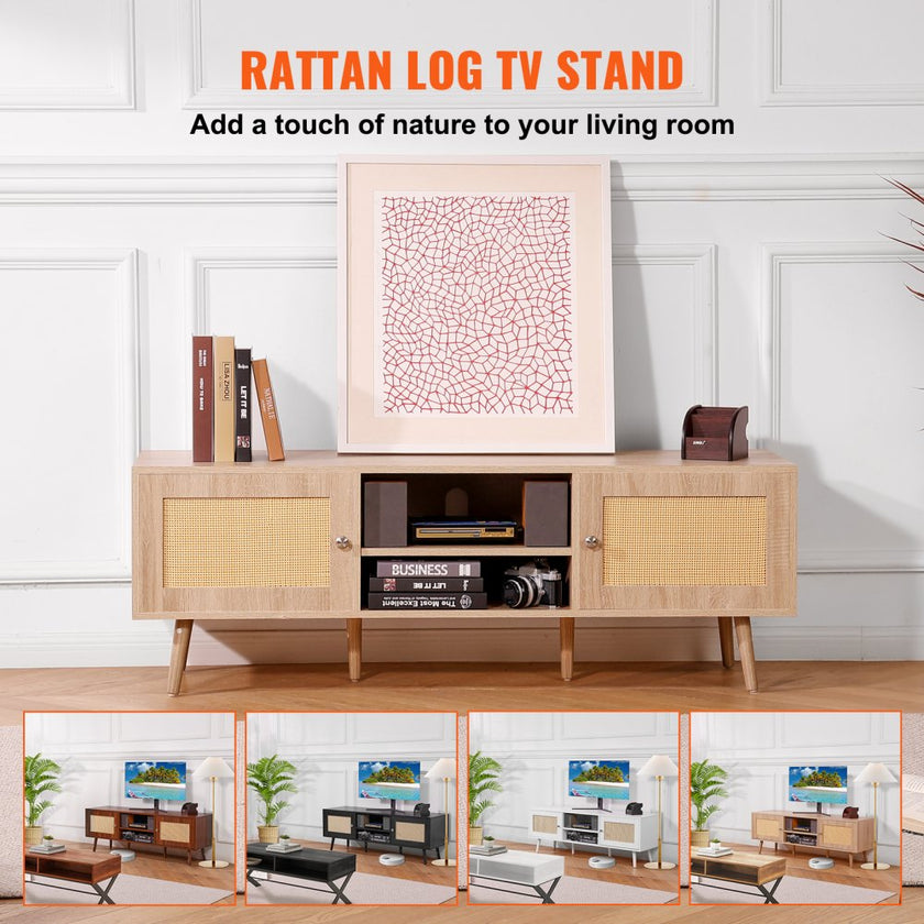 VEVOR Rattan TV Stand for 65
