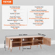 VEVOR Rattan TV Stand for 65