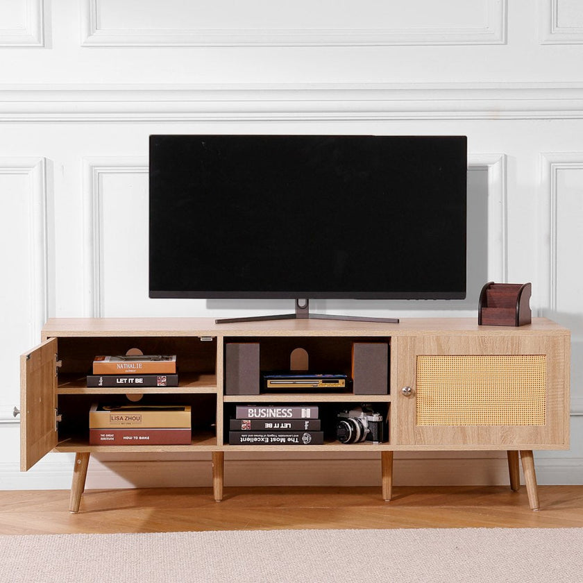 VEVOR Rattan TV Stand for 65