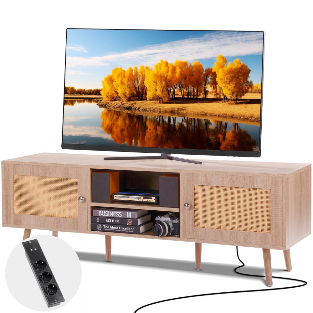 VEVOR Rattan TV Stand for 65