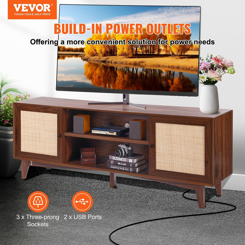 VEVOR Rattan TV Stand for 75