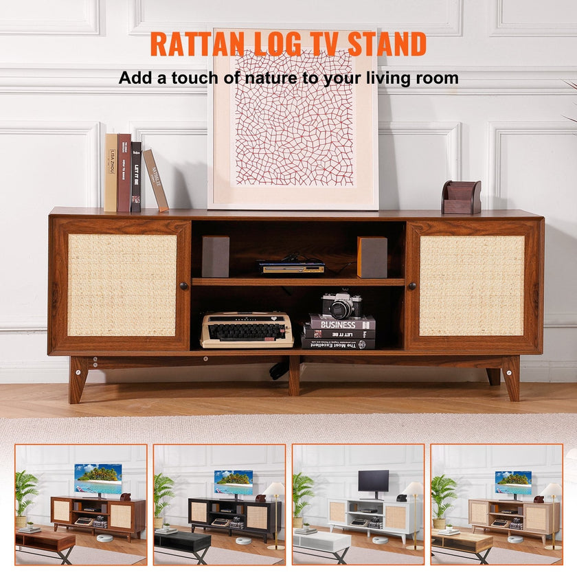 VEVOR Rattan TV Stand for 75