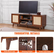 VEVOR Rattan TV Stand for 75