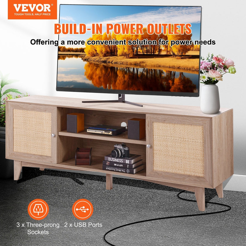 VEVOR Rattan TV Stand for 75