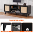 VEVOR Rattan TV Stand for 75