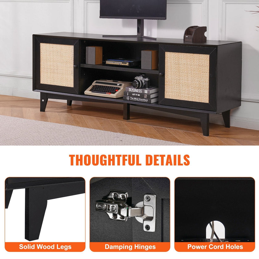 VEVOR Rattan TV Stand for 75