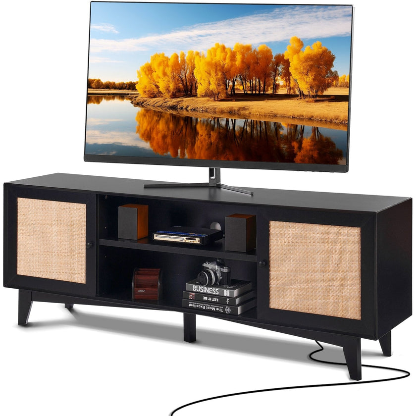VEVOR Rattan TV Stand for 75