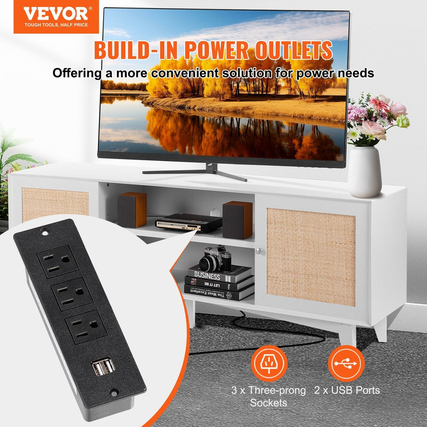 VEVOR Rattan TV Stand for 75