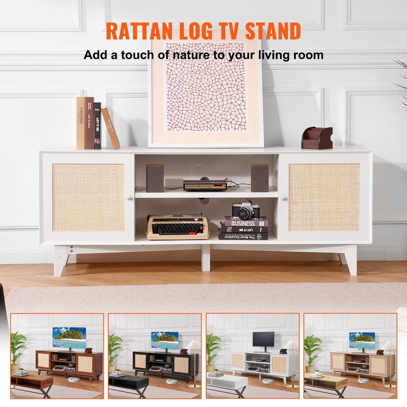 VEVOR Rattan TV Stand for 75