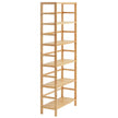 VEVOR Bamboo Bookshelf 6 Tiers Bamboo Ladder Bookcase Rectangle Storage Rack