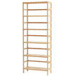VEVOR Bamboo Bookshelf 6 Tiers Bamboo Ladder Bookcase Rectangle Storage Rack
