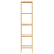 VEVOR Corner Standing Bookshelf 5-Tier Bamboo Ladder Narrow Shelf Plant Stand