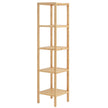 VEVOR Corner Standing Bookshelf 5-Tier Bamboo Ladder Narrow Shelf Plant Stand