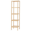 VEVOR Corner Standing Bookshelf 5-Tier Bamboo Ladder Narrow Shelf Plant Stand