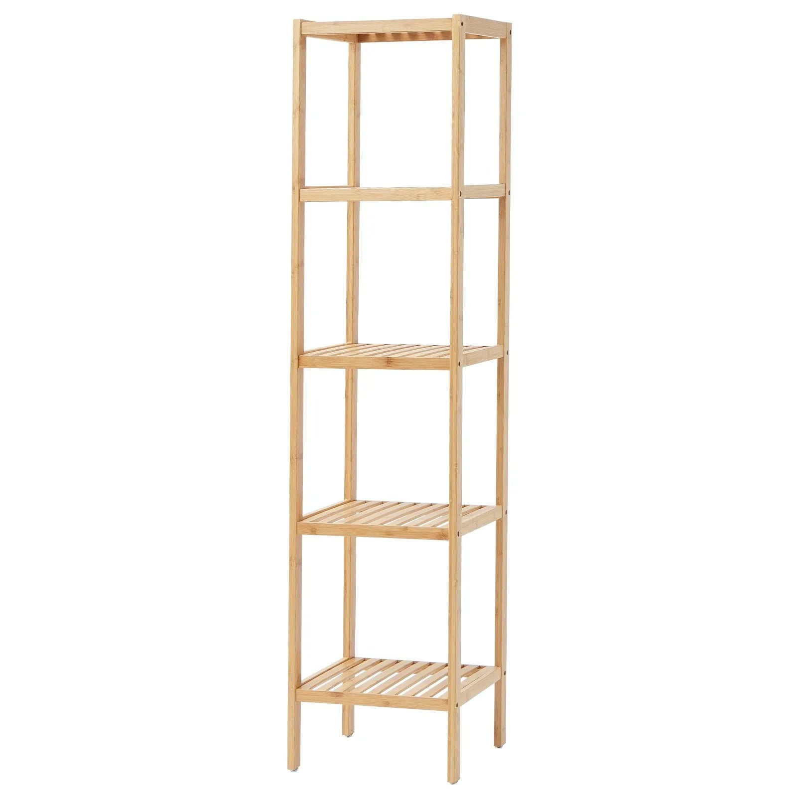 VEVOR Corner Standing Bookshelf 5-Tier Bamboo Ladder Narrow Shelf Plant Stand