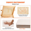 VEVOR Rattan Chair, Mid Century Modern Dining Chair with Armrest, Upholstered Chair with Rattan Back, Retro Rattan Dining Room Kitchen Chair for Living Room, Bedroom, Reading Room, and Office, Beige