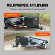 VEVOR Trailer Tongue Box, Aluminum Alloy Diamond Plate Tongue Box Tool Chest, Heavy Duty Trailer Box Storage with Lock and Keys, Utility Trailer Tongue Box for Pickup Truck, RV, Trailer, 39