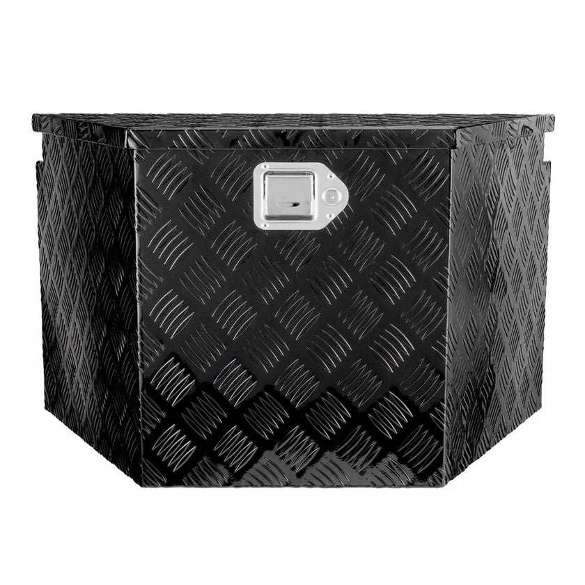 VEVOR Trailer Tongue Box, Aluminum Alloy Diamond Plate Tongue Box Tool Chest, Heavy Duty Trailer Box Storage with Lock and Keys, Utility Trailer Tongue Box for Pickup Truck, RV, Trailer, 39