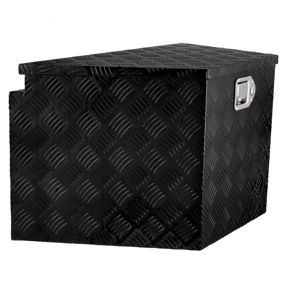 VEVOR Trailer Tongue Box, Aluminum Alloy Diamond Plate Tongue Box Tool Chest, Heavy Duty Trailer Box Storage with Lock and Keys, Utility Trailer Tongue Box for Pickup Truck, RV, Trailer, 39