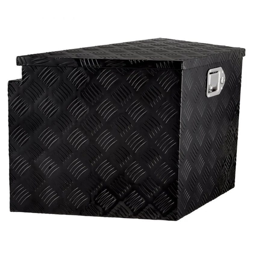 VEVOR Trailer Tongue Box, Aluminum Alloy Diamond Plate Tongue Box Tool Chest, Heavy Duty Trailer Box Storage with Lock and Keys, Utility Trailer Tongue Box for Pickup Truck, RV, Trailer, 39
