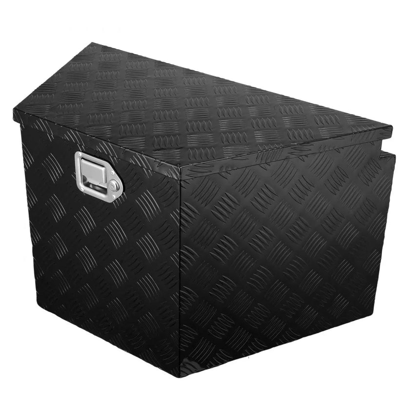 VEVOR Trailer Tongue Box, Aluminum Alloy Diamond Plate Tongue Box Tool Chest, Heavy Duty Trailer Box Storage with Lock and Keys, Utility Trailer Tongue Box for Pickup Truck, RV, Trailer, 39