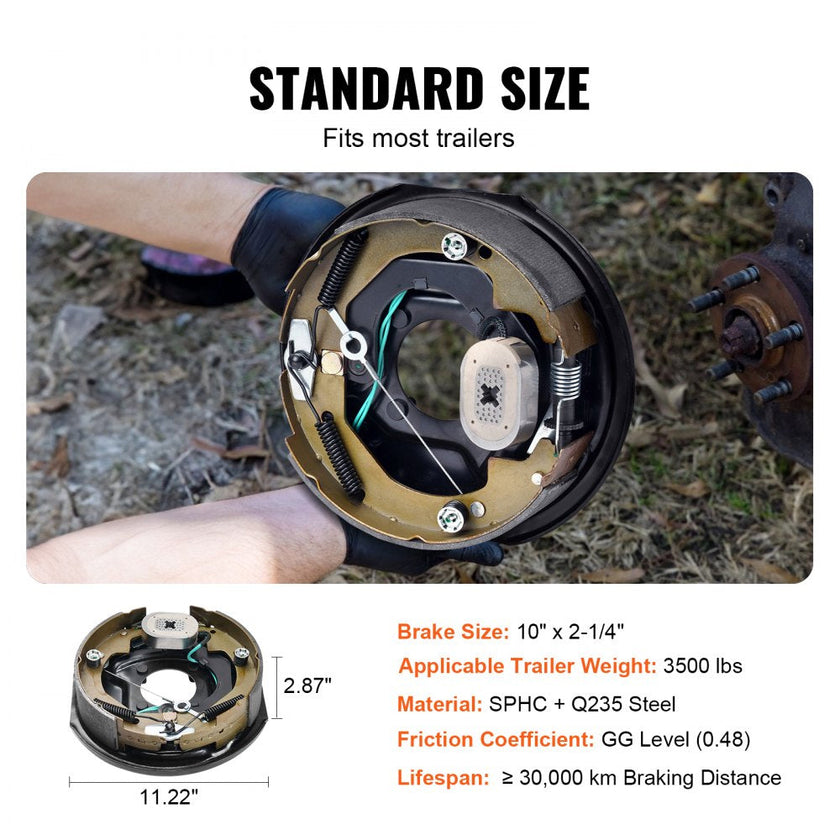 VEVOR Electric Trailer Brake Assembly, 10