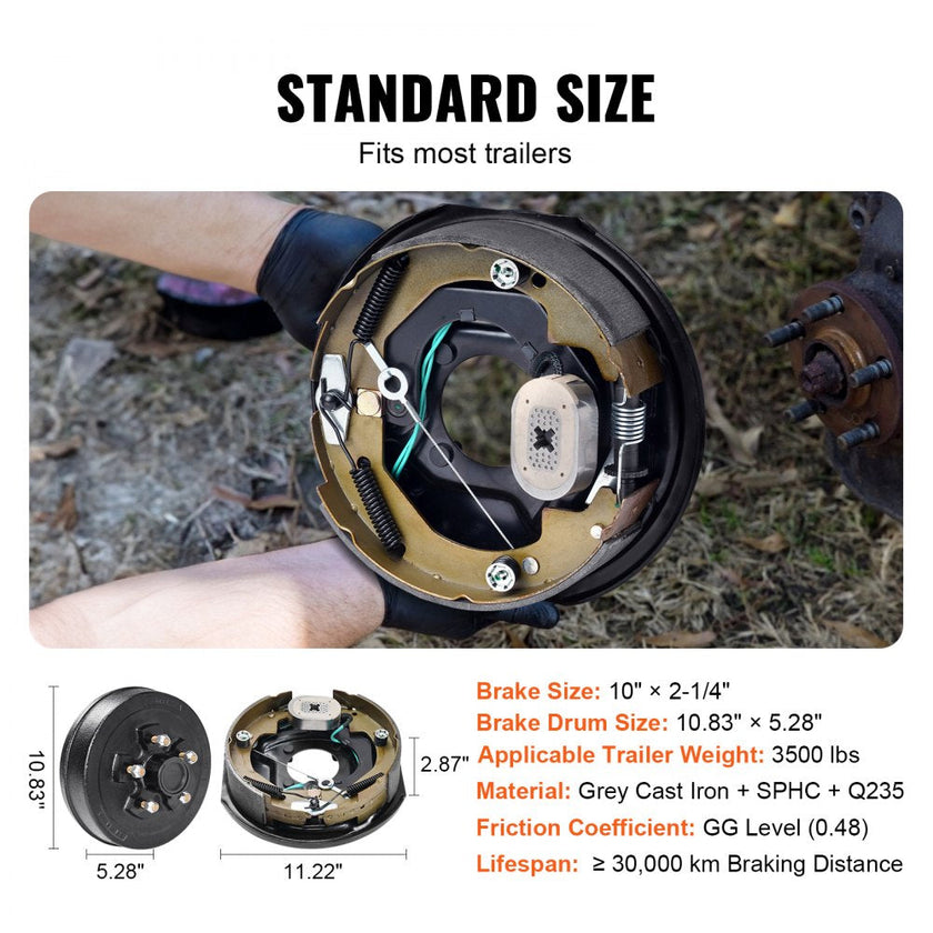 VEVOR Trailer Hub Drum Kits 5 on 4.5
