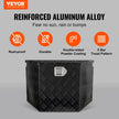 VEVOR Trailer Tongue Box, Aluminum Alloy Diamond Plate Tongue Box Tool Chest, Heavy Duty Trailer Box Storage with Lock and Keys, Utility Trailer Tongue Box for Pickup Truck, RV, Trailer, 29