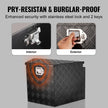 VEVOR Trailer Tongue Box, Aluminum Alloy Diamond Plate Tongue Box Tool Chest, Heavy Duty Trailer Box Storage with Lock and Keys, Utility Trailer Tongue Box for Pickup Truck, RV, Trailer, 29